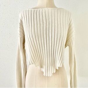 Long Sleeve Ribbed Knit Pullover
